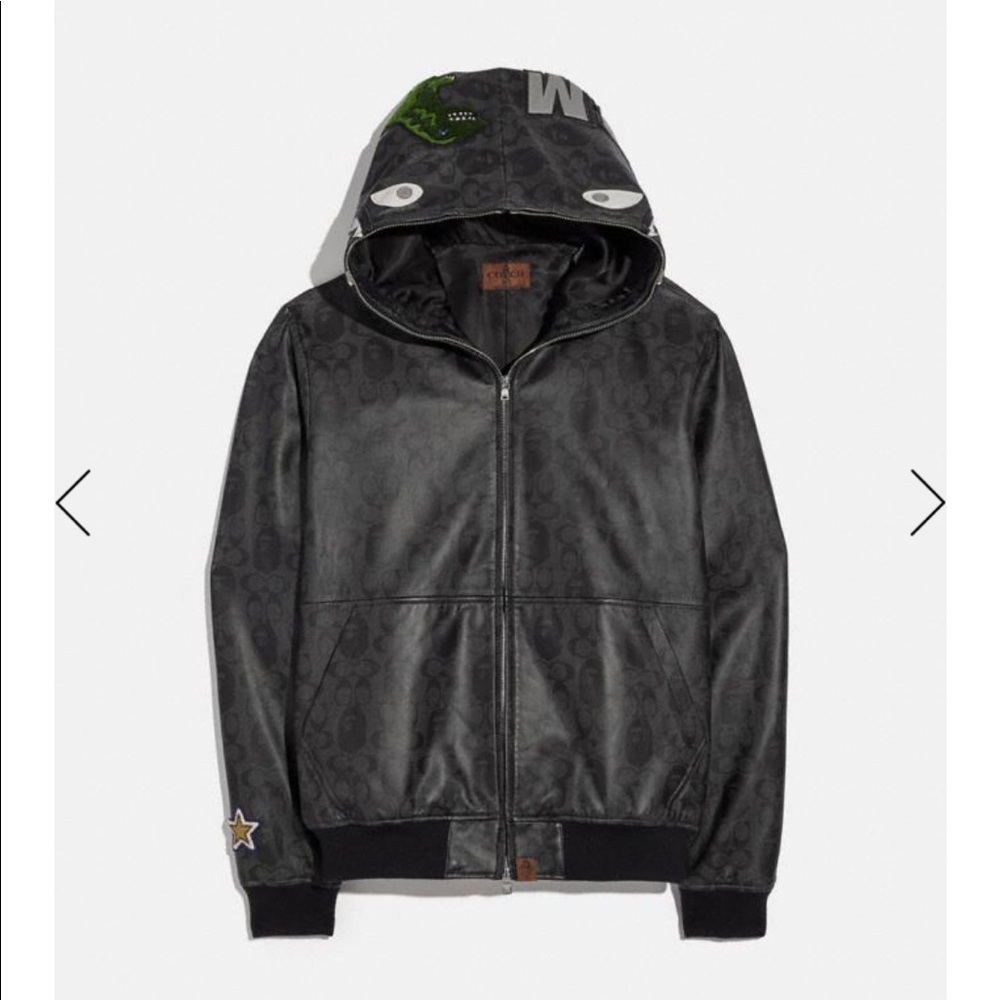 Coach X Bape leather jacket in size XL. BRAND NEW WITH TAGS